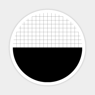 Grid and black square Magnet